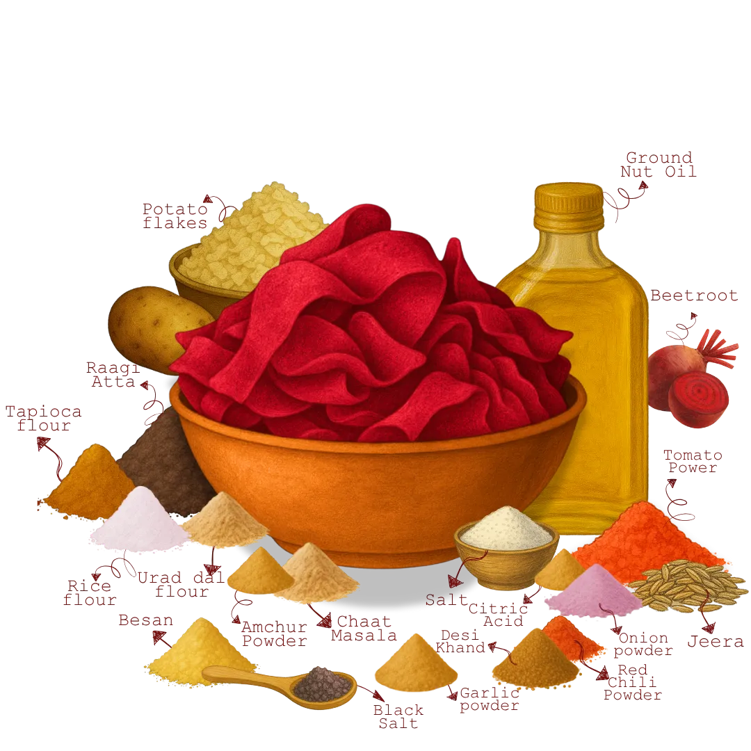 Beetroot Chips (Raagi Millet)