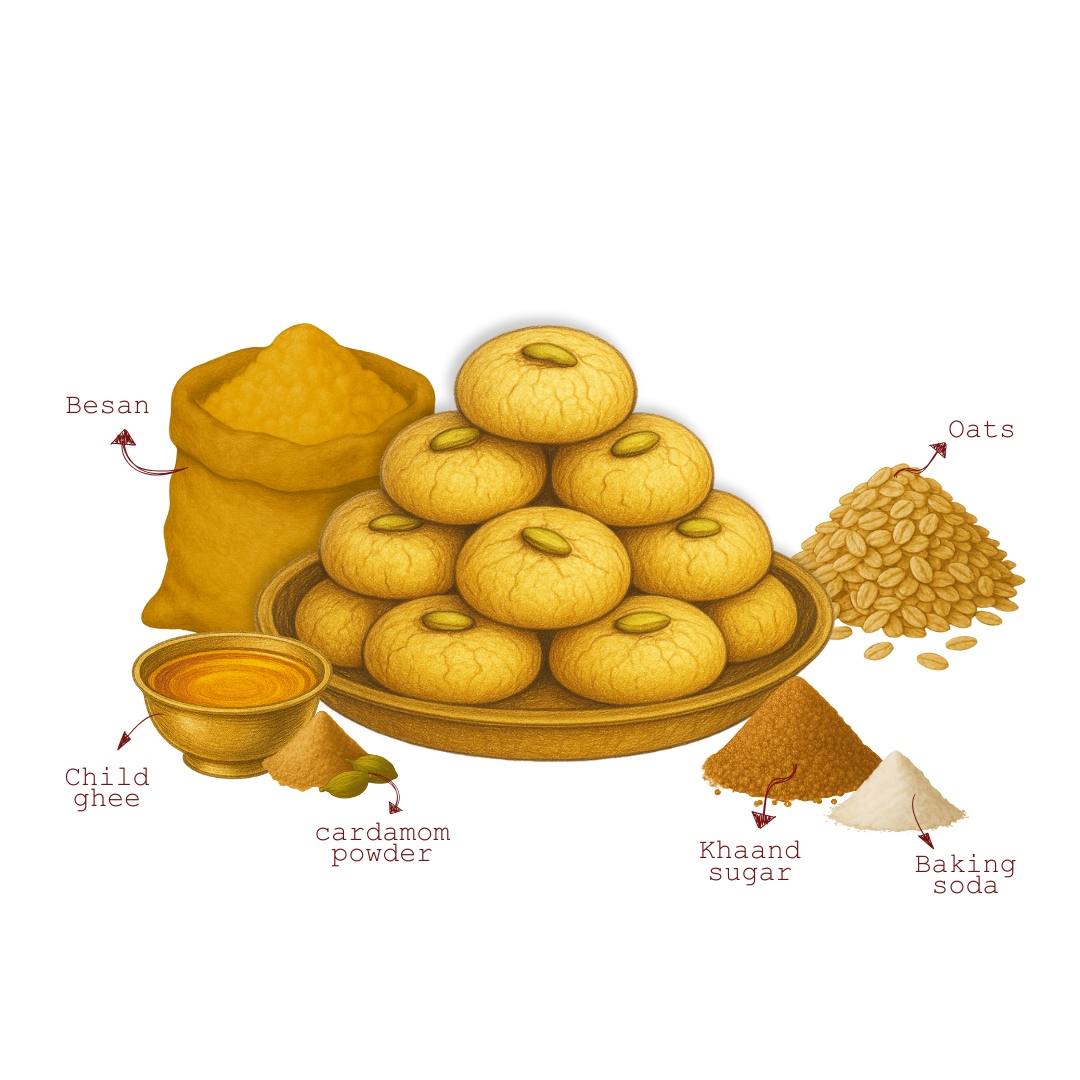 Besan Nankhatai Cookie