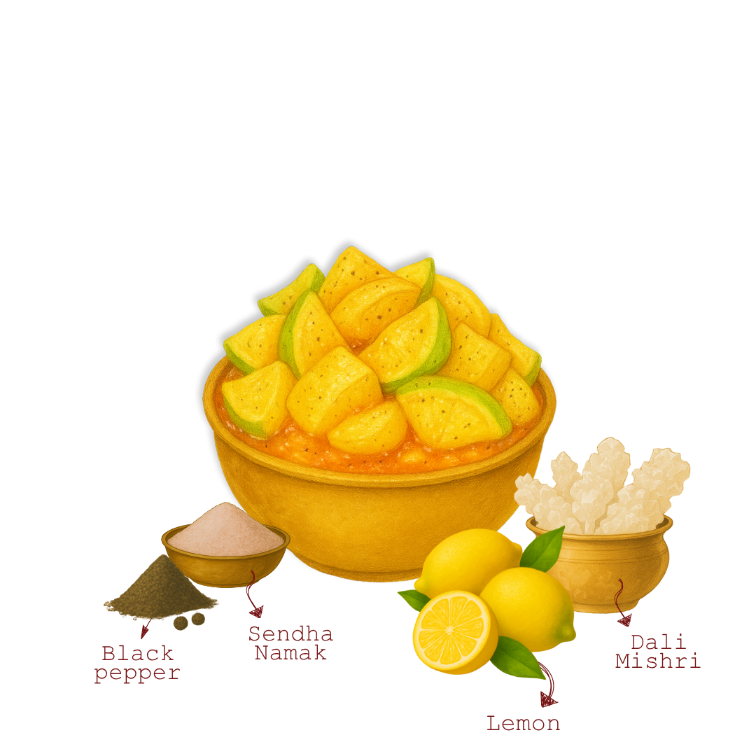 Vrat ka Nimbu Achaar (Fasting Pickle)