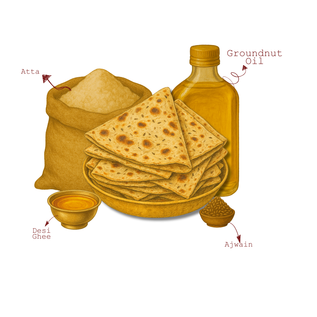 Ajwain Parantha (Ready to Eat)